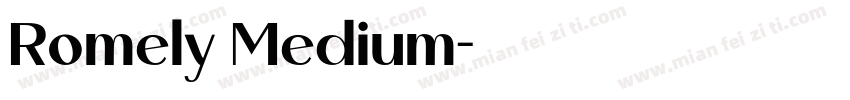 Romely Medium字体转换